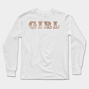 Girl - rose gold glitter Long Sleeve T-Shirt